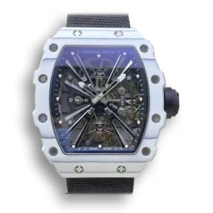 Replica Richard Mille RM12-01 Tourbillon 1:1 Best Edition RM Factory White Carbon Fiber Case