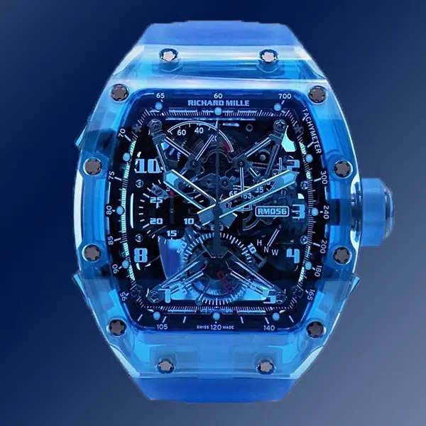 replica blue richard mille watch