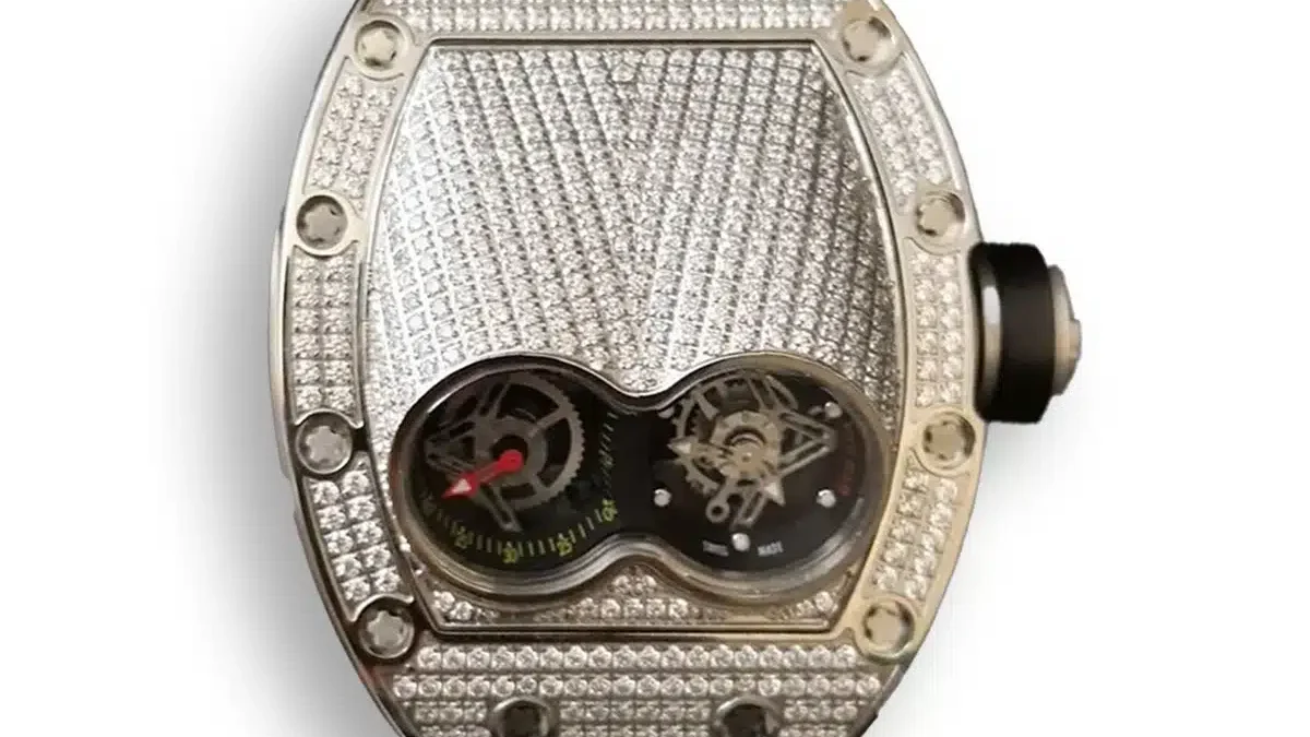 Replica Richard Mille RM 053 Tourbillon Full Paved Diamonds