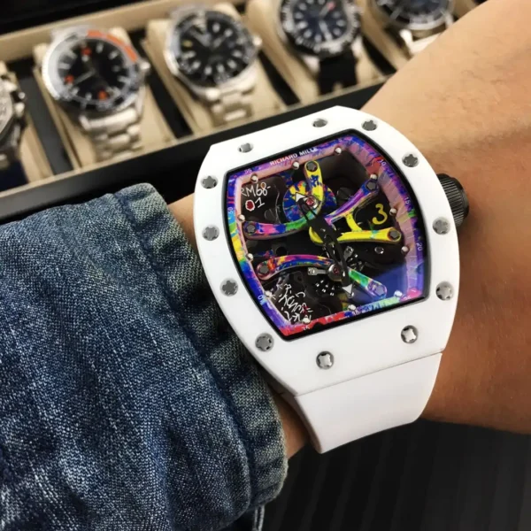 Replica Richard Mille RM 68-01 Tourbillon White - Image 2