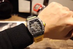 Photo 2 - New Models Replica Richard Mille RM035 BB Factory Yellow Rubber Strap