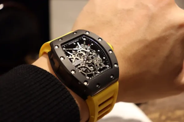 Replica Richard Mille RM035 BB Factory Yellow Rubber Strap - Image 3