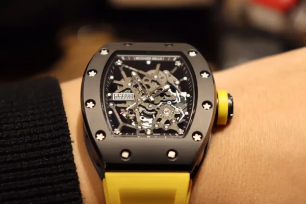 Photo 4 - New Models Replica Richard Mille RM035 BB Factory Yellow Rubber Strap