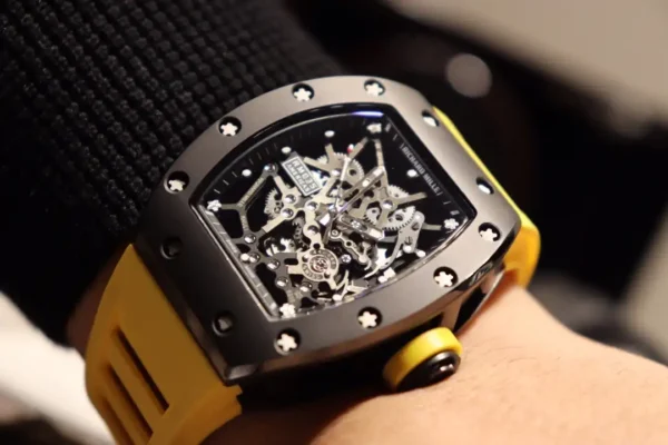 Photo 5 - New Models Replica Richard Mille RM035 BB Factory Yellow Rubber Strap