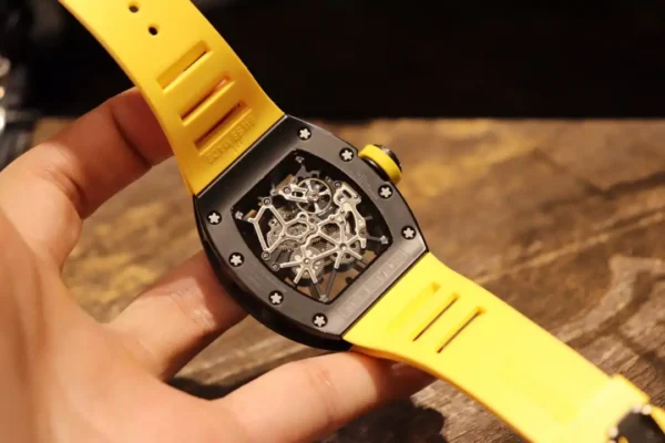 Replica Richard Mille RM035 BB Factory Yellow Rubber Strap - Image 9