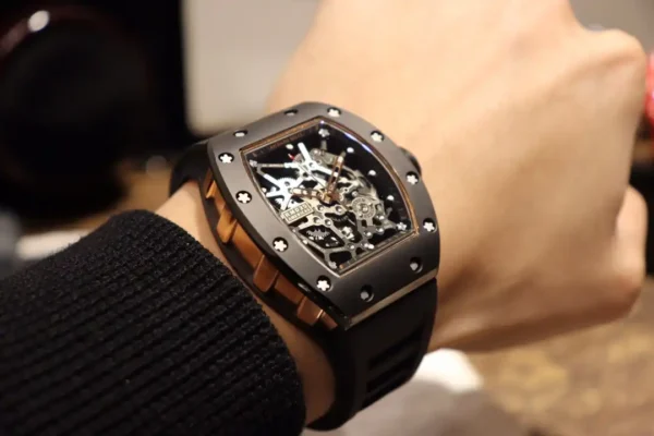 Photo 2 - New Models Replica Richard Mille RM035 BB Factory Black Rubber Strap