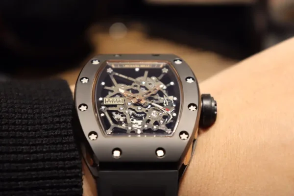 Photo 4 - New Models Replica Richard Mille RM035 BB Factory Black Rubber Strap