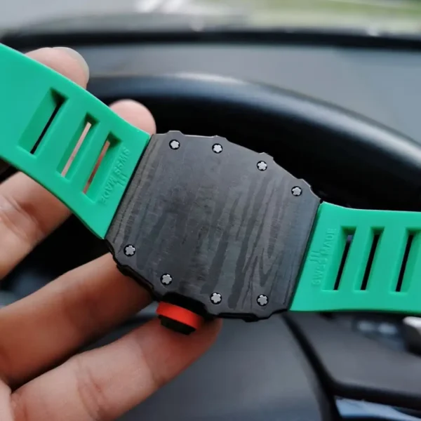 Replica RM35-02 V2 Green Rubber Strap - Image 5