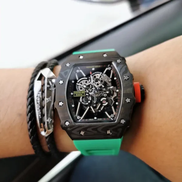 Replica RM35-02 V2 Green Rubber Strap - Image 10