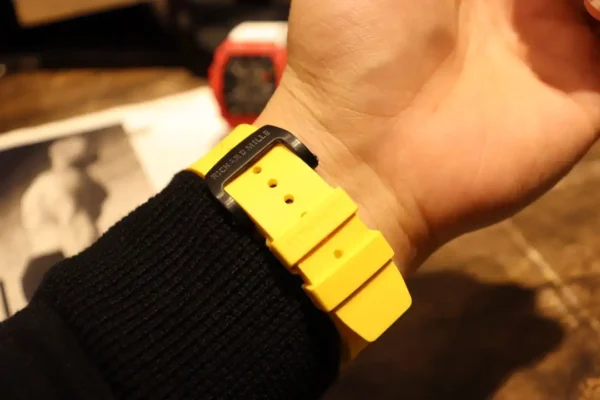 Photo 9 - New Models Replica RM12-01 Carbon Fiber Composite TPT Yellow Rubber Strap