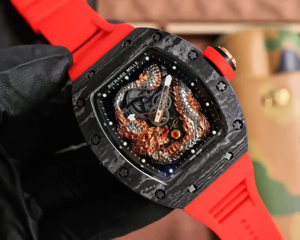 Photo 2 - New Models Replica Richard Mille RM57-03 Flying Dragon Black Carbon Case