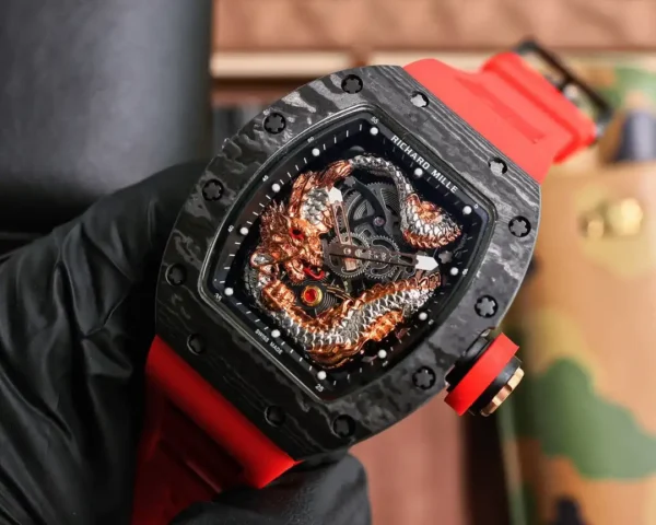 Photo 3 - New Models Replica Richard Mille RM57-03 Flying Dragon Black Carbon Case