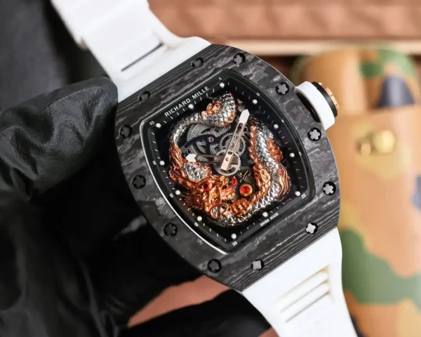 Photo 2 - New Models Replica Richard Mille RM57-03 Flying Dragon White Strap