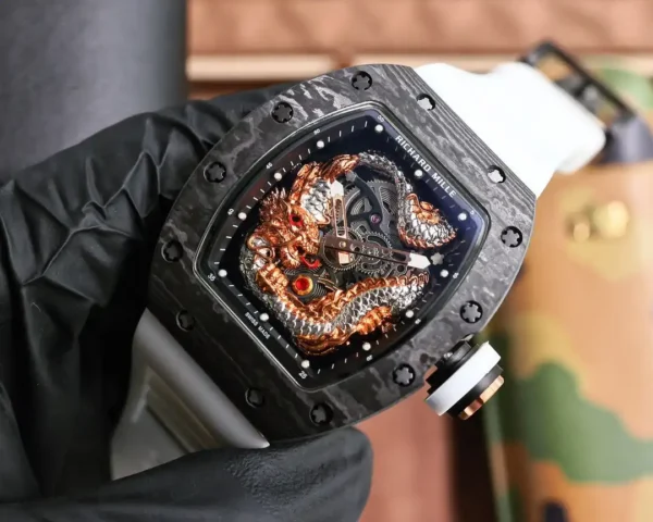 Photo 3 - New Models Replica Richard Mille RM57-03 Flying Dragon White Strap