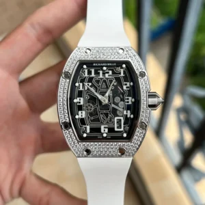 Photo 6 - New Models Replica RM 67-01 Titanium Diamonds White Strap