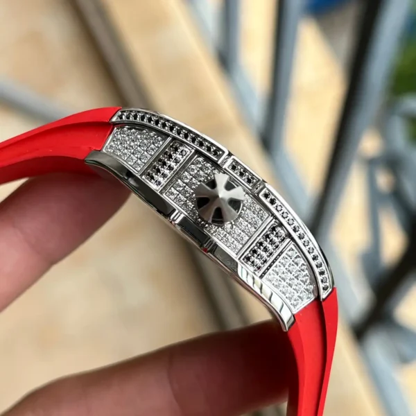 Photo 6 - New Models Replica RM 67-01 Titanium Diamonds Red Strap