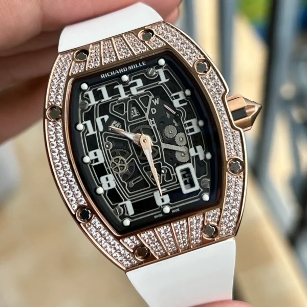 Photo 4 - New Models Replica RM 67-01 Rose Gold Diamonds White