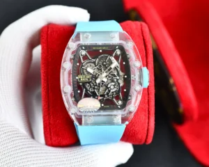 תמונה 1 - דגמים חדשים העתק Richard Mille RM35-02 מארז שקוף רצועה כחולה