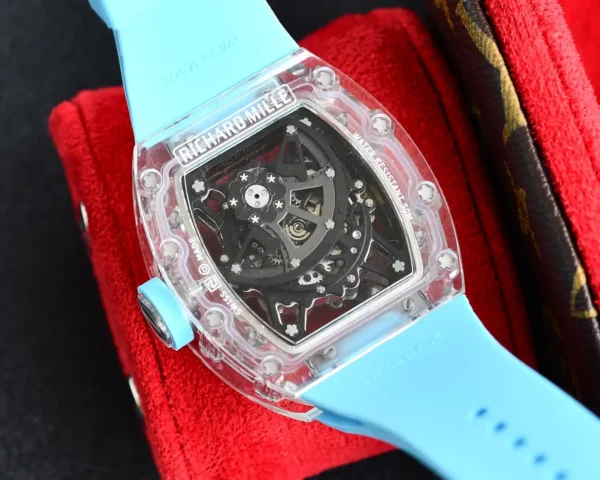 Photo 8 - New Models Replica Richard Mille RM35-02 Transparent Case Blue Strap