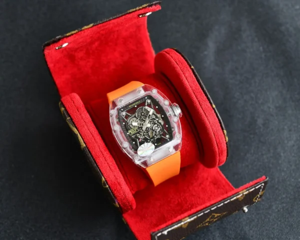 Photo 3 - New Models Replica Richard Mille RM35-02 Transparent Case Orange Strap