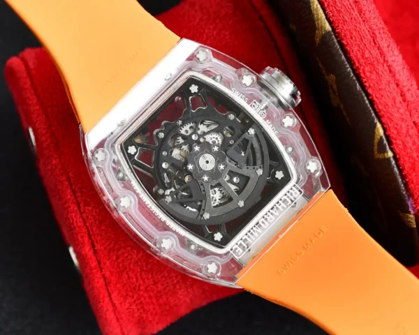 Photo 8 - New Models Replica Richard Mille RM35-02 Transparent Case Orange Strap