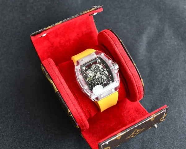 Photo 3 - New Models Replica Richard Mille RM35-02 Transparent Case Yellow Strap