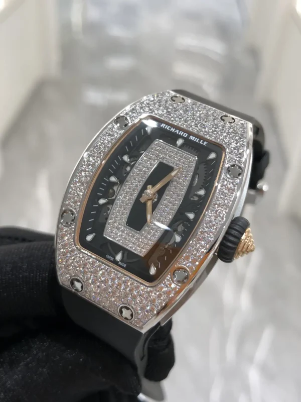 Photo 3 - RM 07-01 Replica RM 07-01 Black Lip White Gold Snow Diamond Set