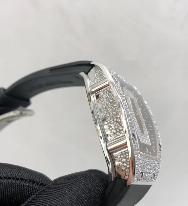 Photo 8 - RM 07-01 Replica RM 07-01 Black Lip White Gold Snow Diamond Set