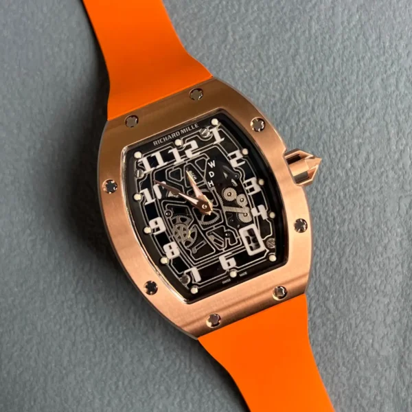 Photo 2 - New Models Replica RM 067-01 Rose Gold Orange Strap