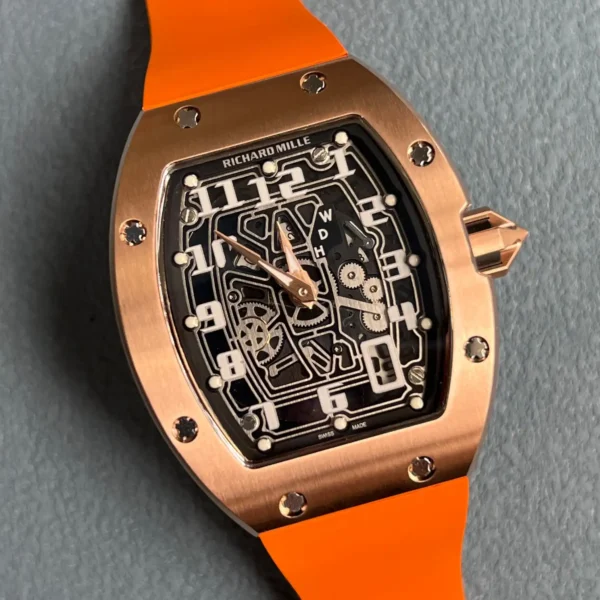 Photo 4 - New Models Replica RM 067-01 Rose Gold Orange Strap