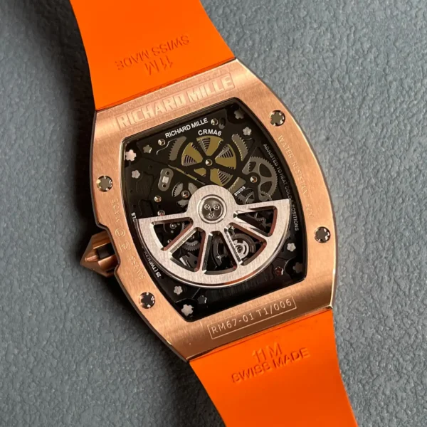 Photo 7 - New Models Replica RM 067-01 Rose Gold Orange Strap