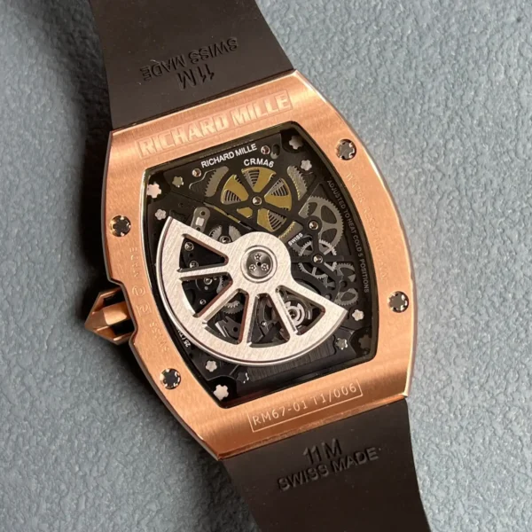 Photo 7 - New Models Replica RM 067-01 Rose Gold Black Strap