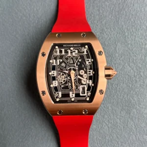 Photo 3 - New Models Replica RM 067-01 Rose Gold Red Strap