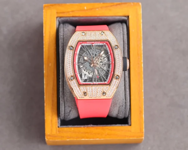 Photo 1 - New Models Replica RM 010 Rose Gold Diamonds Pink Strap