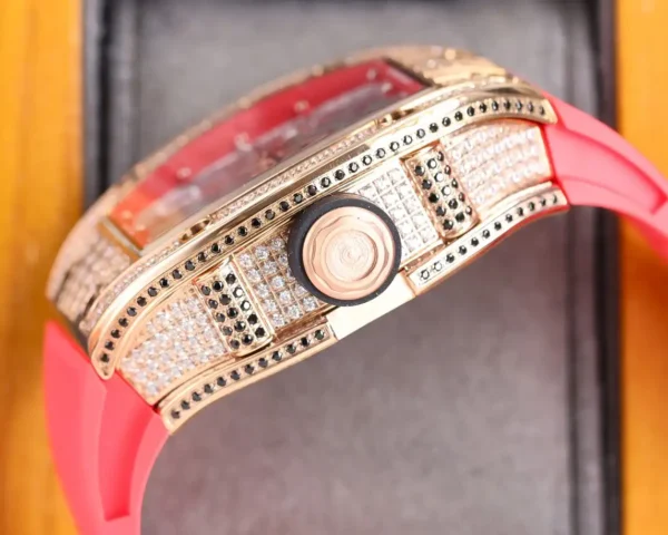 Photo 5 - New Models Replica RM 010 Rose Gold Diamonds Pink Strap