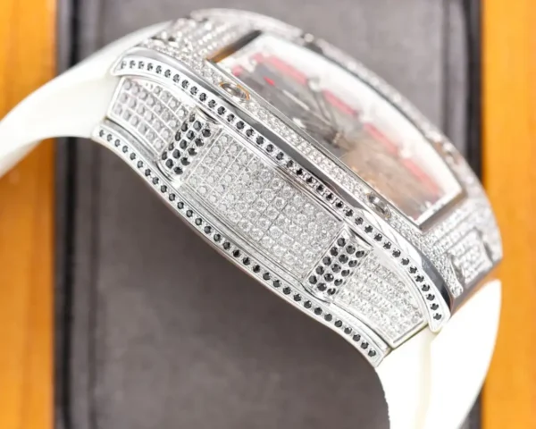 Replica RM 010 Titanium Diamonds White Strap - Image 8