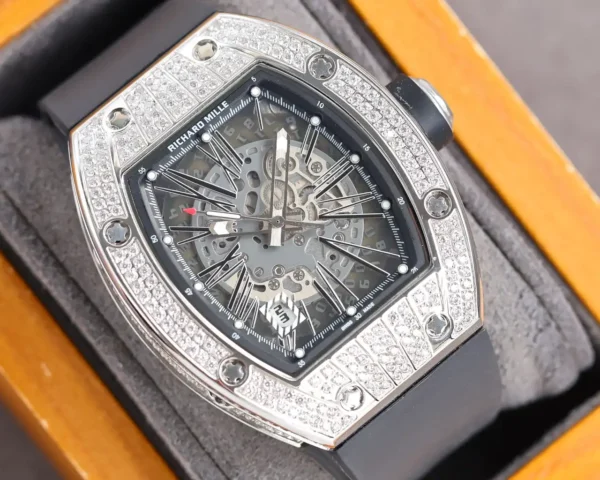 Replica RM 010 Titanium Diamonds Black Strap - Image 6