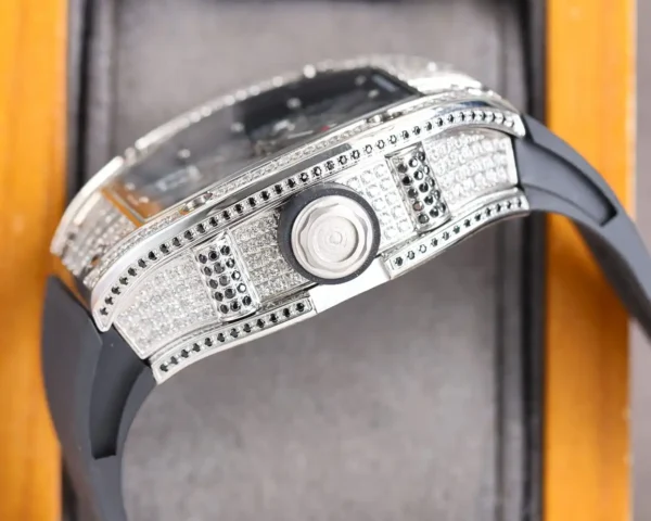 Photo 6 - New Models Replica RM 010 Titanium Diamonds Black Strap