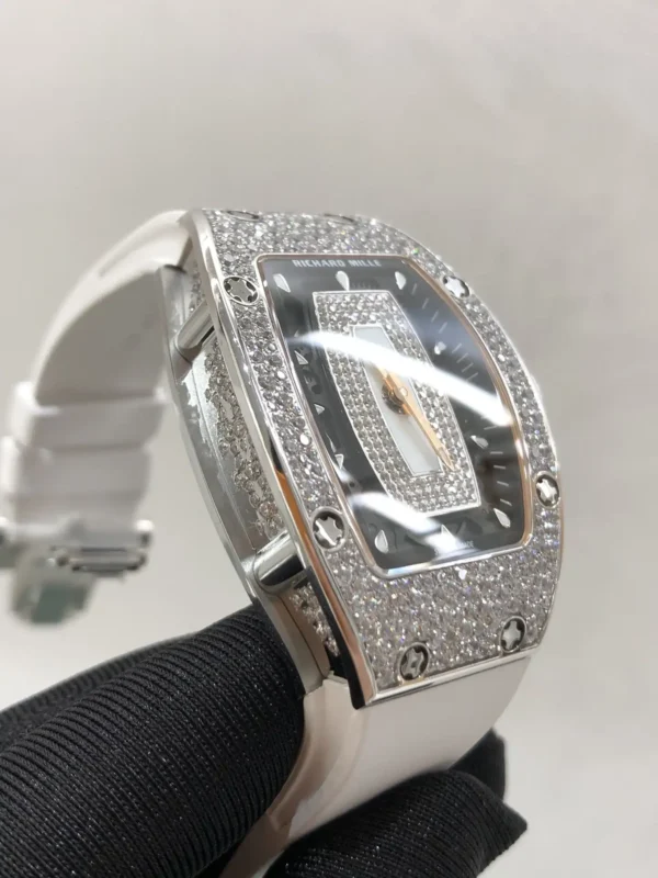 Photo 4 - RM 07-01 Replica RM 07-01 White Gold White Rubber Strap