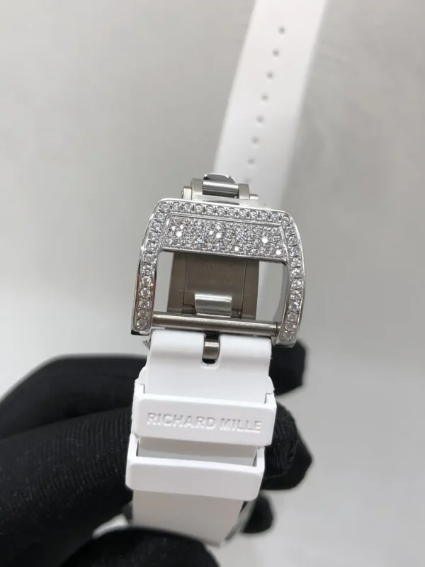 Photo 5 - RM 07-01 Replica RM 07-01 White Gold White Rubber Strap