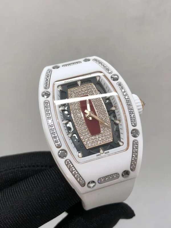 Photo 3 - RM 07-01 Replica RM 07-01 White Ceramic & Rose Gold with Diamonds