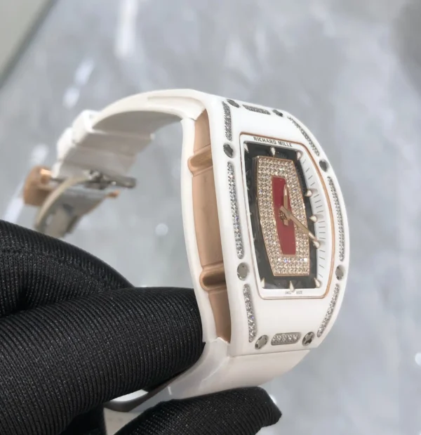 Photo 6 - RM 07-01 Replica RM 07-01 White Ceramic & Rose Gold with Diamonds