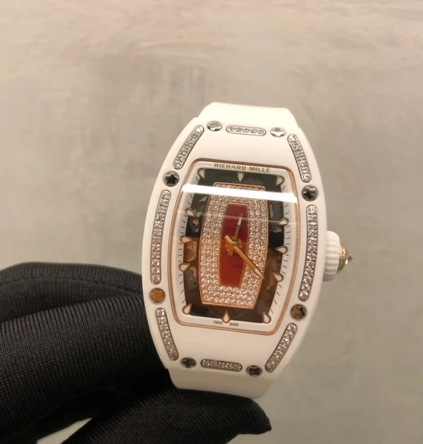 Photo 7 - RM 07-01 Replica RM 07-01 White Ceramic & Rose Gold with Diamonds