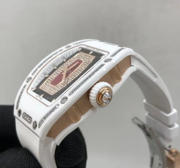 Photo 9 - RM 07-01 Replica RM 07-01 White Ceramic & Rose Gold with Diamonds