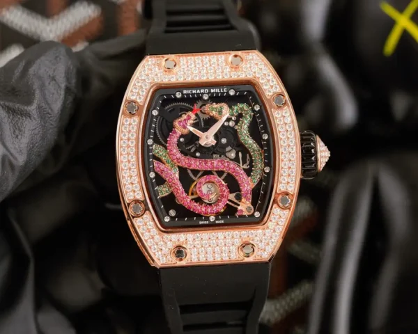 Photo 8 - New Models Replica Richard Mille 26-01 Rose Gold Diamonds