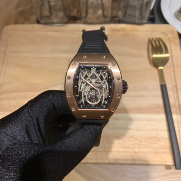 Replica Richard Mille 19-01 Red Gold Black Strap - Image 2