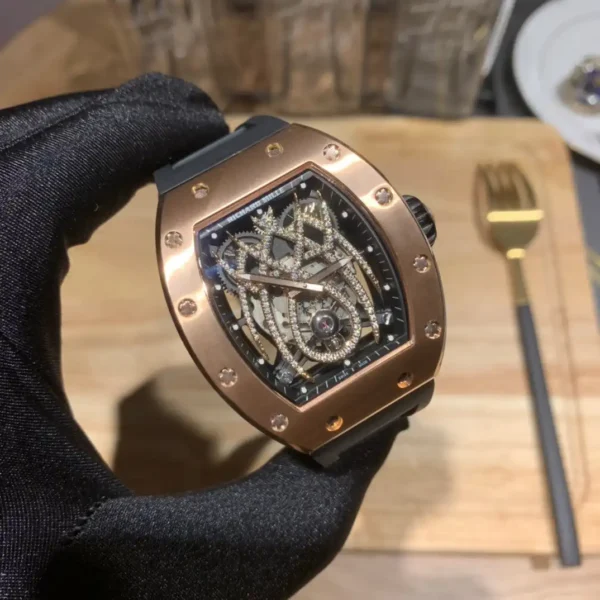 Photo 4 - New Models Replica Richard Mille 19-01 Red Gold Black Strap