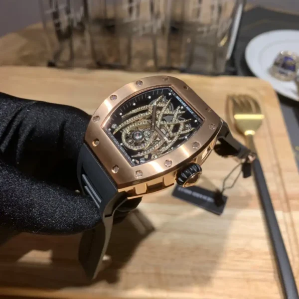 Replica Richard Mille 19-01 Red Gold Black Strap - Image 6