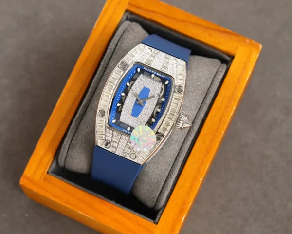 Photo 2 - New Models Replica RM 007-1 Diamond Crown Blue Strap