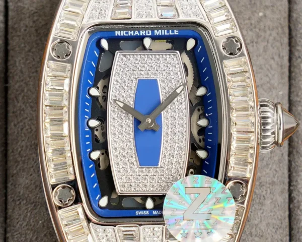 Photo 4 - New Models Replica RM 007-1 Diamond Crown Blue Strap